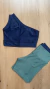 Conjunto de short MAYA - Bicolor - Saskia Rocha Moda Fitness