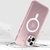 Case TEKKU Matte para iPhone 15 PRO MAX Trans Rosa compatible con MagSafe en internet