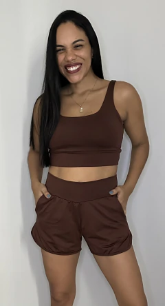 Conjunto duplo Maitê - Chocolate - comprar online