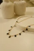 Choker pérolas com gotinhas cristal pretas na internet