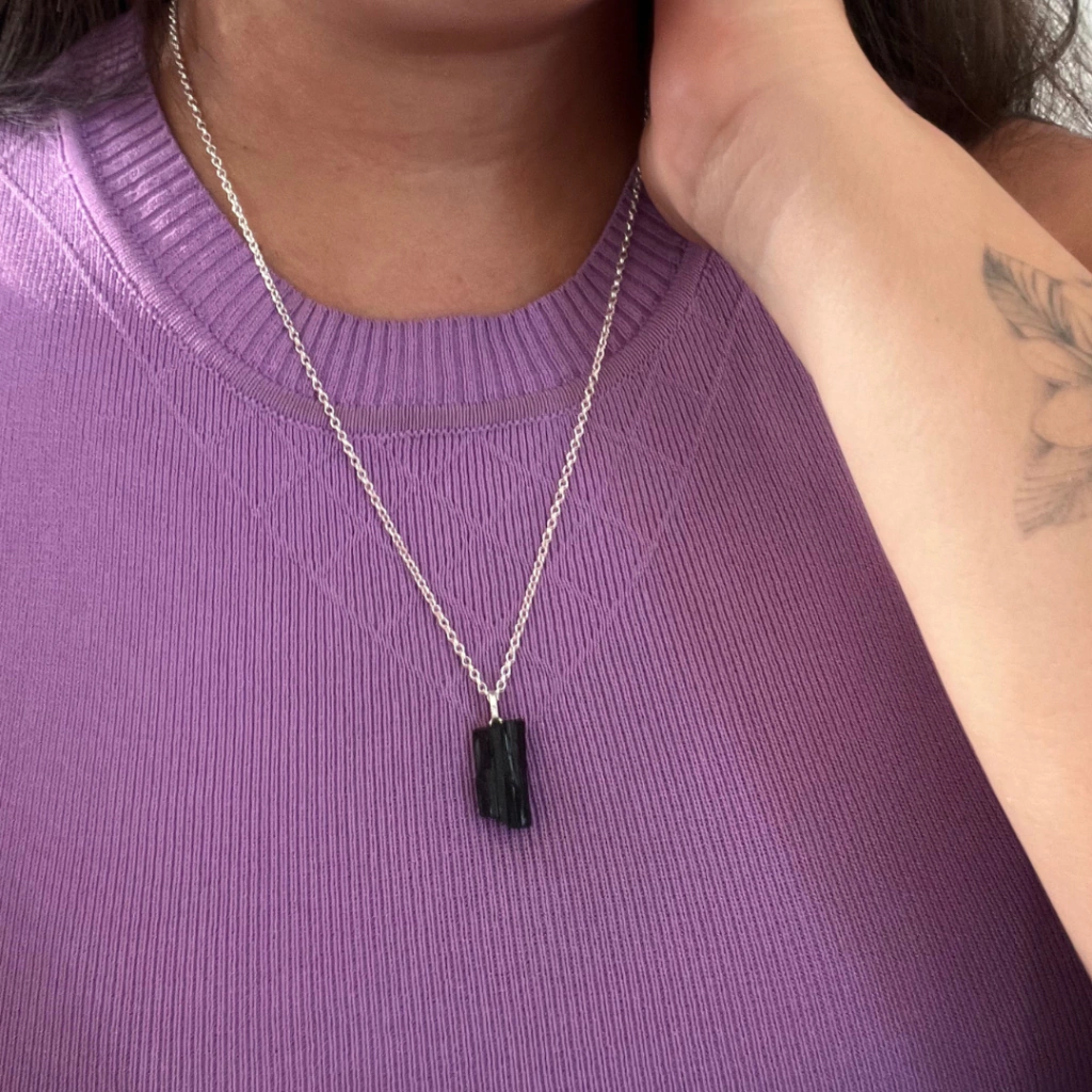 Pingente de Turmalina Negra