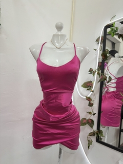 Vestido satin ceñido Cruzado M - comprar en línea