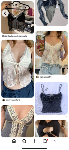 Blusa lencero cutout floral Ch-M en internet