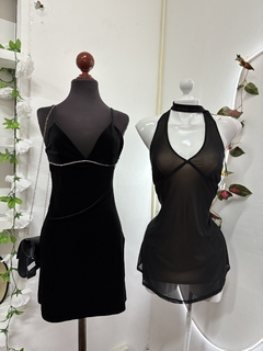 Vestido Velvet cristales Ch-M en internet