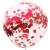 Globo Burbuja/Cristal 18" - Confetti Rojo x1u.