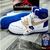 Tenis Retro 1 Blanco Azul Oro Vegeta Dragon Ball Z Mayoreo X 6 Pares
