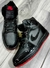 Tenis Retro1 Negro Rojo Unisex - tienda en línea