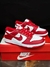 Tenis Dunk Rojo Blanco Unisex