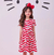 Vestido Momi Hello Kitty Vermelho Ondas