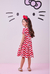 Vestido Momi Hello Kitty Vermelho Ondas - comprar online