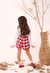 Conjunto CRD Vermelho e Branco com aplicação de Cereja na Blusa - CIRANDA MODA INFANTIL