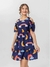 Vestido CRD Azul Arco Iris Ombro Vazado - loja online