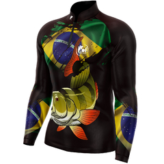 Camiseta Camisa Blusa Pesca Perca Brasil Com Proteção Uv50+ - loja online