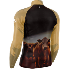 Camiseta Camisa Blusa Agropecuária Vaca Bezerro Com Zíper Proteção Uv50+ na internet