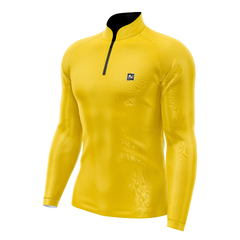 Camiseta Camisa Blusa Pesca Básica Com Proteção Solar Amarelo - Koi Fishing Wear