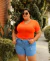 Blusa de Manga Curta Gola V Plus Size - comprar online