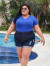 Blusa de Manga Curta Gola V Plus Size