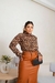 Saia Midi Comprida Couro - comprar online
