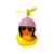 PATITO DECORATIVO PARA AUTO BICI O MOTO CASCO ROSA DIBUJO PEPPA PIG - MICAONLINE