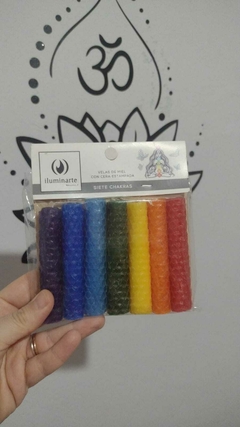 Vela de miel 7 chakras