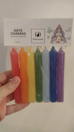 Vela de parafina 7 chakras
