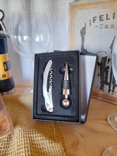 SET DE VINO X2 ACCESORIOS EN CAJA