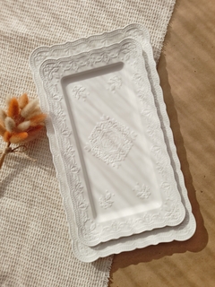 BANDEJA CERÁMICA RECTANGULAR WHITE