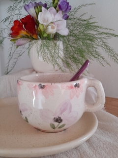 TAZA CLÁSICA FLORES - AB deco