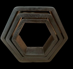 Set de Hexágonos - Con Madera