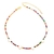 Colar chocker feminino cravejado colorido coração
