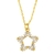 Colar feminino pingente cravejado estrela