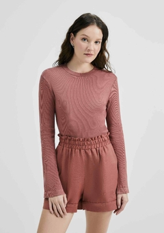 Blusa Hering Manga Longa Ribana Estonada