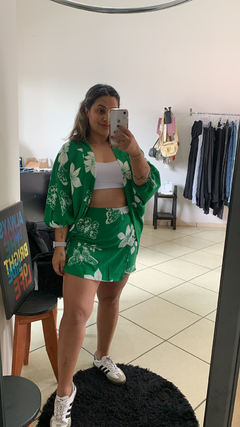 Conjunto Shorts Kimono na internet