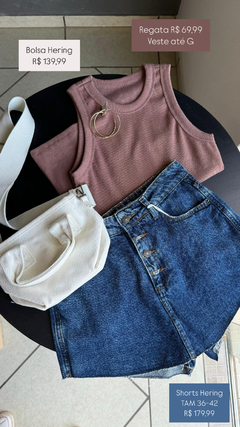 Short Saia Jeans Hering na internet