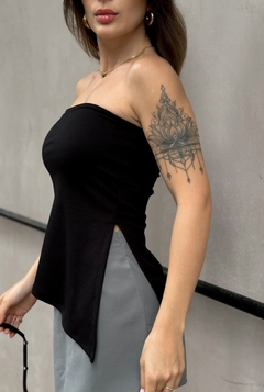 Blusa sem alça Canelada - comprar online