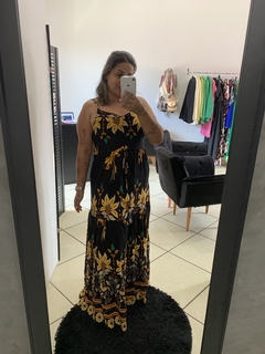 Vestido Longo Flores - comprar online