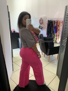 Calça Pantalona Rosa - Van Rodrigues Boutique