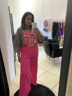 Calça Pantalona Rosa - comprar online