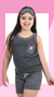 Pijama Baby Doll Cinza Tal Filha