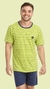 Pijama Listrado Masculino Verde