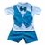 Conjunto de bebê menino Camisa com colete+gravata+short