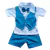 Conjunto de bebê menino Camisa com colete+gravata+short