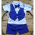 Conjunto de bebê menino Camisa com colete+gravata+short na internet