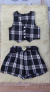 Conjunto Infantil Menina xadrez moda blogueirinha festas