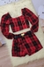 Imagem do Conjunto infantil menina xadrez moda blogueirinha inverno