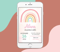 Tarjetas Invitaciones Digitales ARCOIRIS NÓRDICO en internet