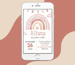 Tarjetas Invitaciones Digitales ARCOIRIS NÓRDICO - comprar online