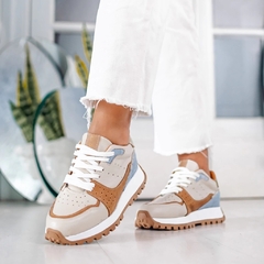 Zapatilla NINA celeste - comprar online