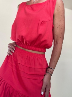 Pollera lino Mor corta - Mor Showroom
