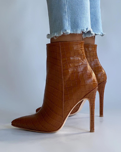 Botas SOFIA croco marron